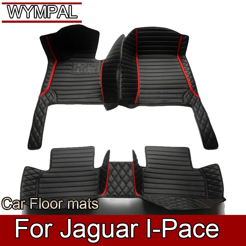 Car Floor Mats For Jaguar I-Pace IPACE I PACE 2018~2022 Carpet Leather Mat Anti Dirty Pad Cubre Pisos Para Autos Car Accessories