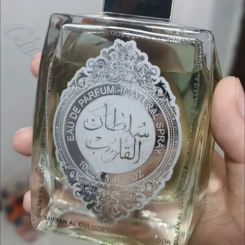 Perfume de Dubái Sultan al quloob, perfume árabe plateado, fragancia ligera alta y fresca, fragancia duradera, 100ML