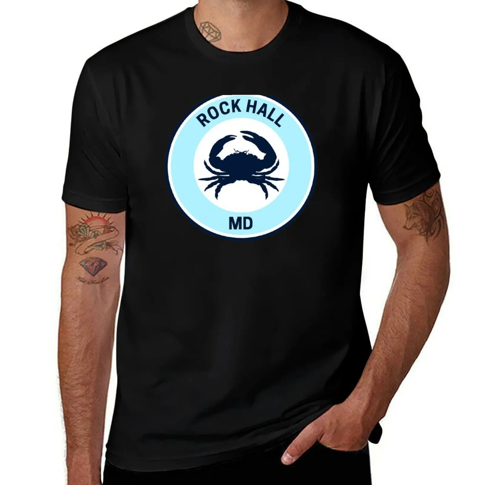 Vintage Rock Hall Maryland T-Shirt t shirts with prints t shirts cotton 100% printed t shirts for man T-shirt