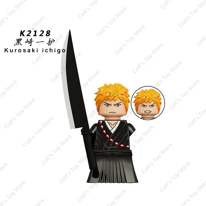 2023 BLEACH Mini Action Figures Classic Anime Building Blocks Bricks Kurosaki Ichigo Cartoon Doll Model Assembling Toys Kid Gift