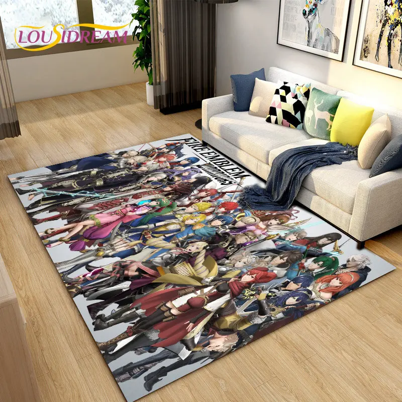 Fire Emblem Series Game Gamer Area Rug,Carpet Rug for Living Room Bedroom Sofa Doormat Decoration, Kids Play Non-slip Floor Mat