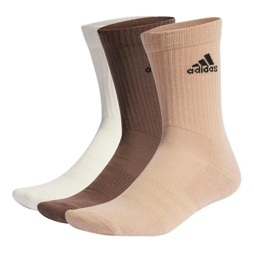 

Adidas Men's and Women's Casual Socks, 3-Pack: Brown, Khaki, and White. Breathable, Moisture-Wicking, and Comfortable. IC1315
