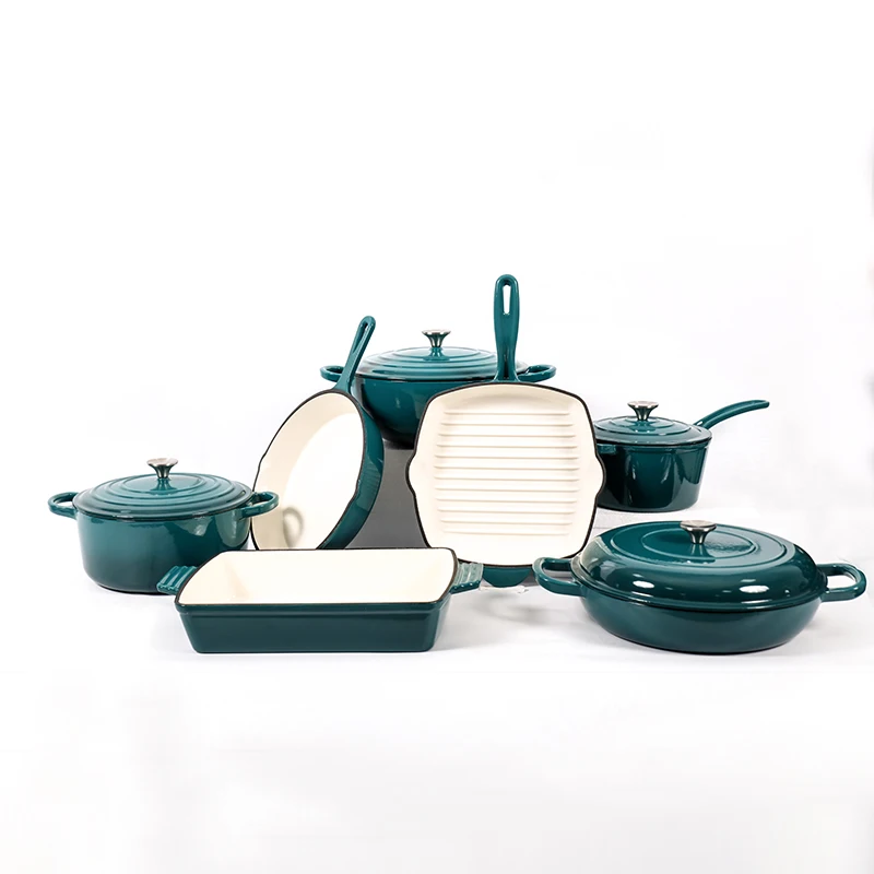 

High-end kitchenware, cast iron cookware set, non-stick cast iron pot set, kitchen cookware set, cast iron cooking pot.