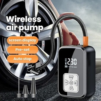 Portable Car Air Pump Electric Tire Inflator Intelligent Digital Display Tire Inflator For