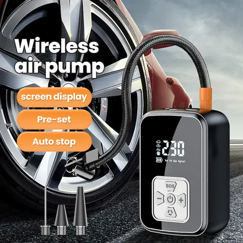Portable Car Air Pump Electric Tire Inflator Intelligent Digital Display Tire Inflator For Car Motorcycle Bicycle Air Compressor