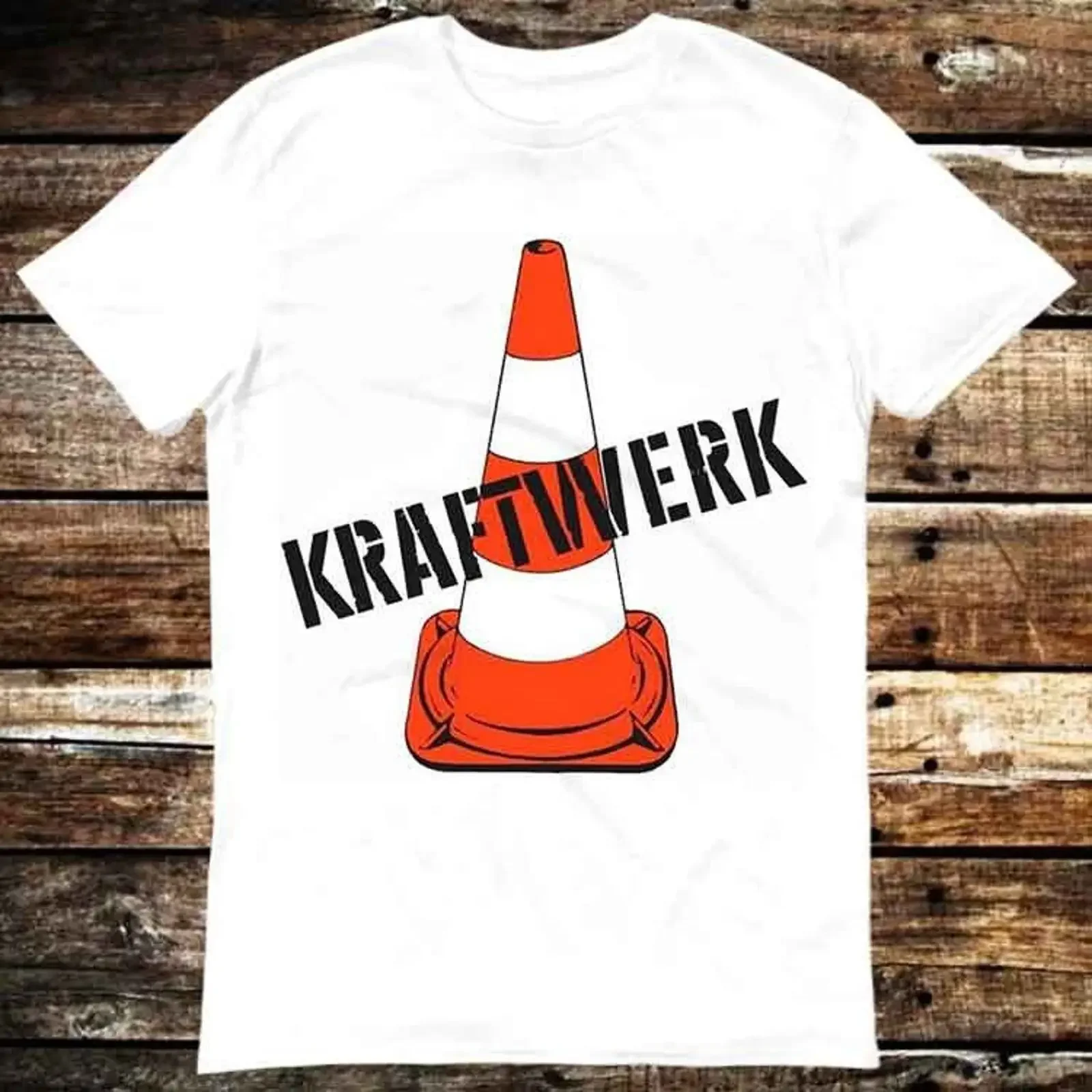 Kraftwerk Promo Release Traffic Vinyl Label T Shirt Meme Top Gamer Movie Music 6333 vintage Washed designer clothes Stretched