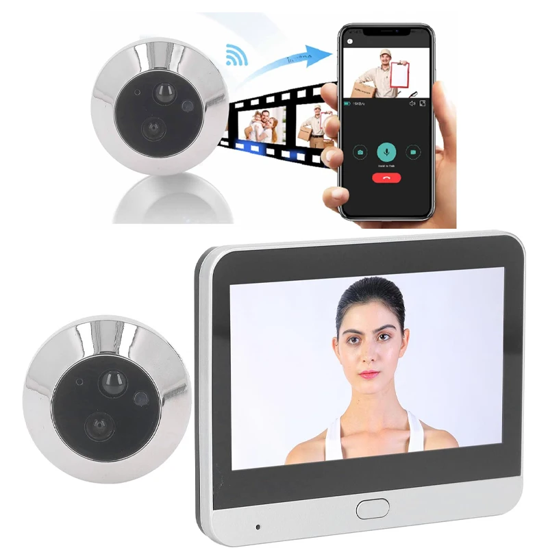 

4.3Inch LCD Video Peephole Doorbell Camera IR Night Vision Video Eye Door Bell Visual Doorbell Smart Home Outdoor Camera