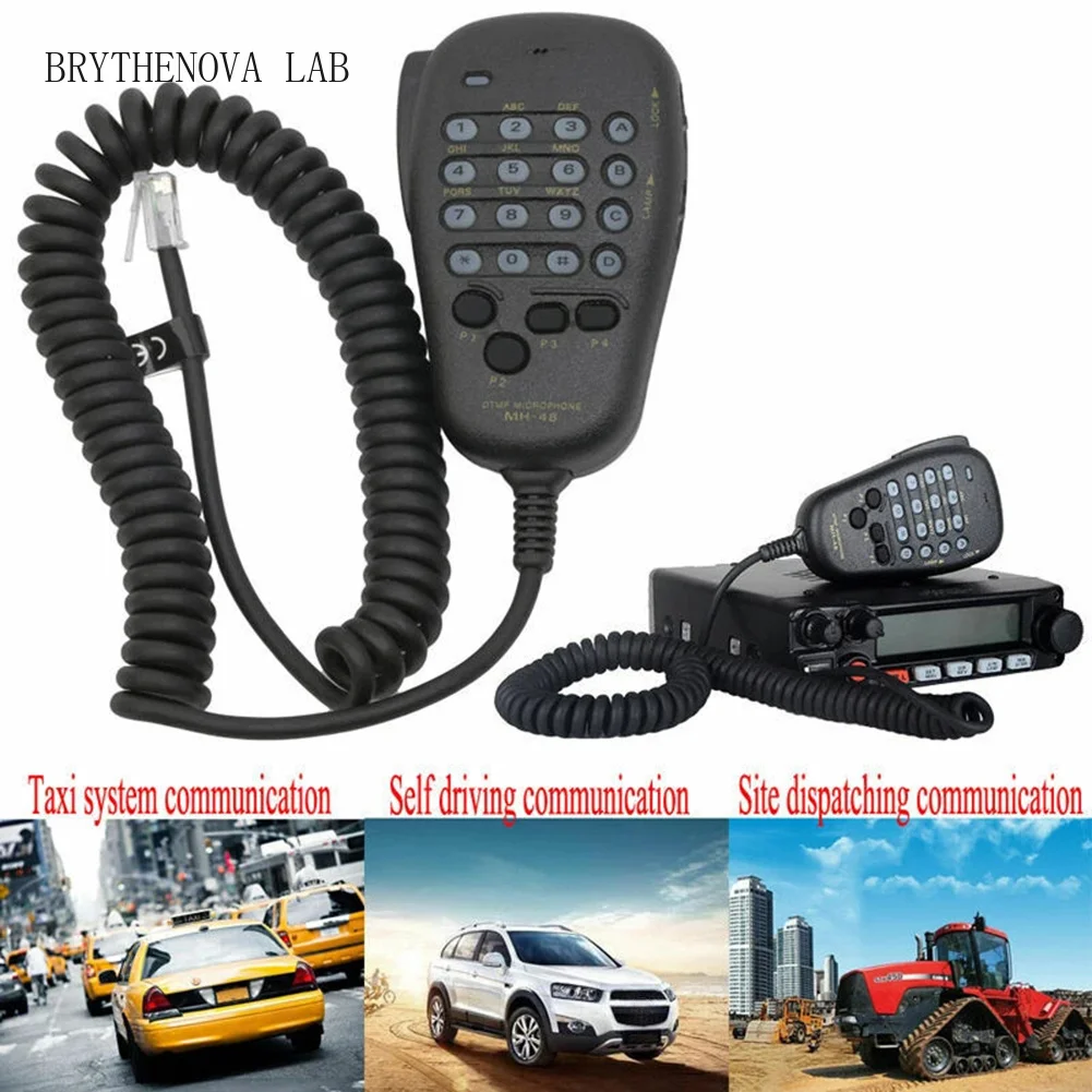 MH48A6J Mic for Yaesu FT7800R FT8800 FT8900R FT7900R FT1807 FT1907 with Coiled Cable and User Four Programmable Keys