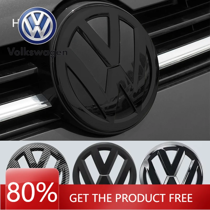 

Колпаки ступиц, 2 шт., значок передней решетки автомобиля, сменная эмблема, наклейки с логотипом автомобиля для Volkswagen VW Golf 5 MK5 GTI 129 мм X 113 мм