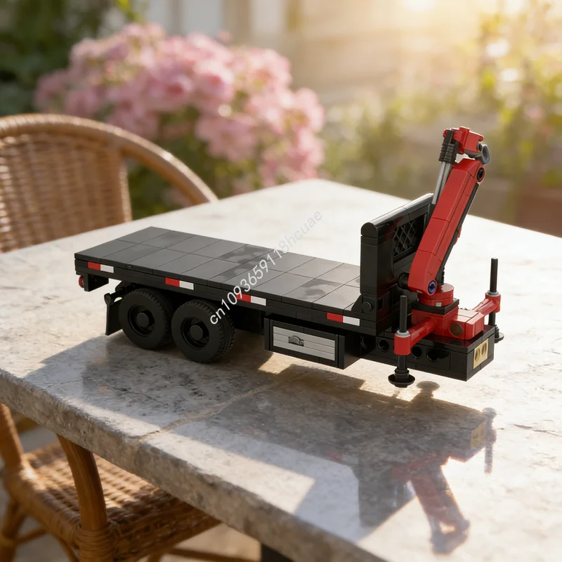 

254pcs MOC Flatbed Crane Attachment City Cargo Model Building Blocks Construction Christmas Gift Toys Education Idea Kids Brick