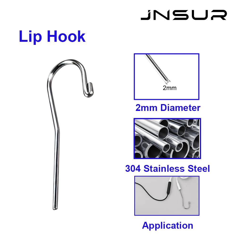 5/10Pcs Dental Lip Hooks Stainless Steel 2mm Root Canal Measuring Accessories Lip Mouth Hook Apex Locator Tool Dentist Supply