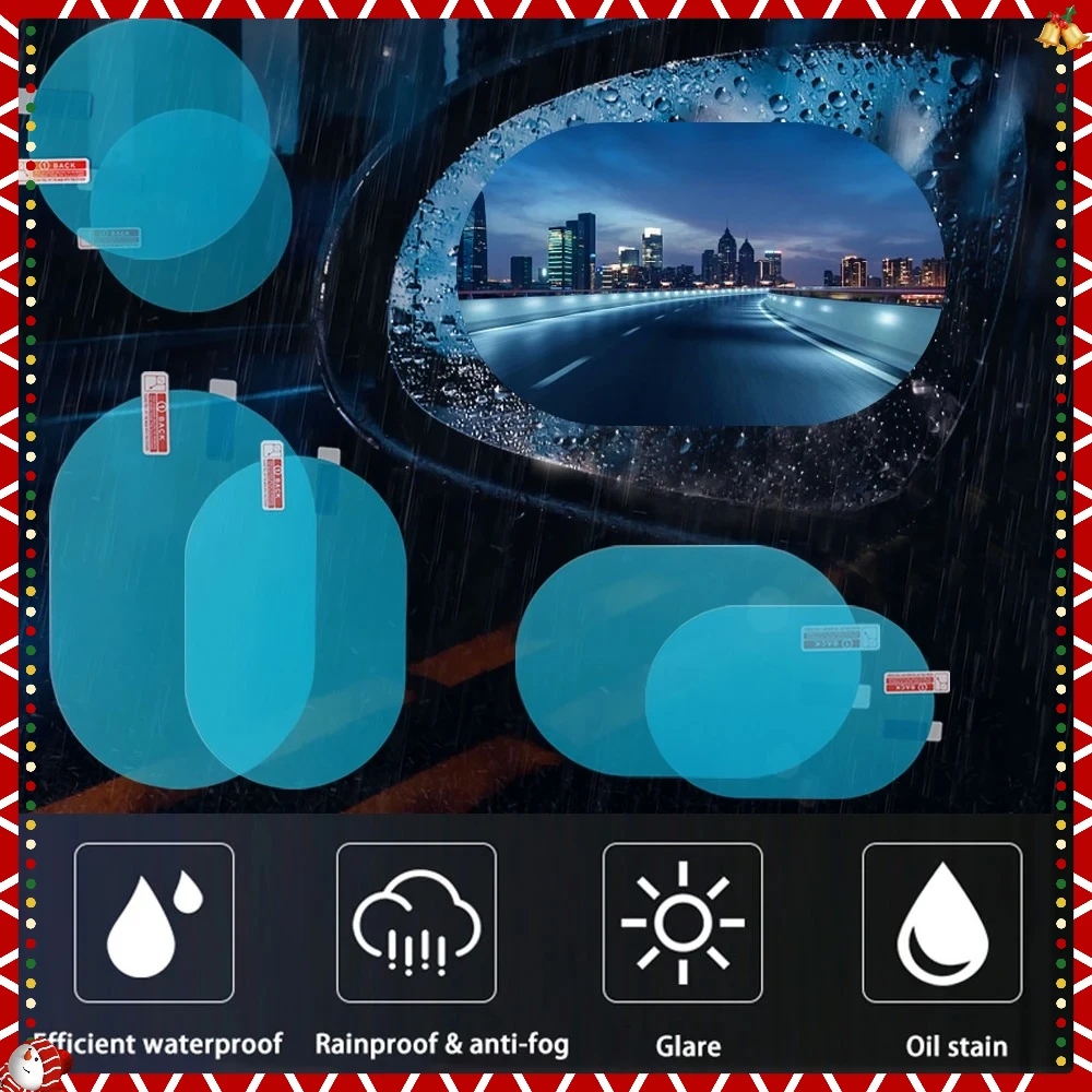 

Лидер продаж 2025 года, 2 шт., пленка для зеркала заднего вида автомобиля-непромокаемая противотуманная прозрачная защитная наклейка на боковое окно, автомобильные аксессуары