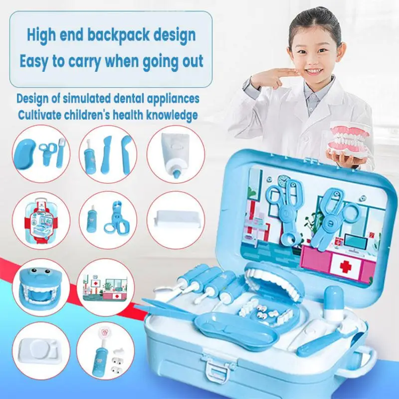 Toddler Toy Doctor Set, Role Play Dentist Toy Set, Birthday Christmas Holiday Gift for 3+ Year Old Boys and Girls