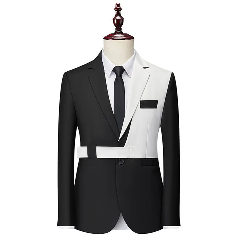 Moda casual ternos para homens blazer hombres jaqueta de uma peça especial novo estilo único breasted entalhado lapela ropa hombre 2024