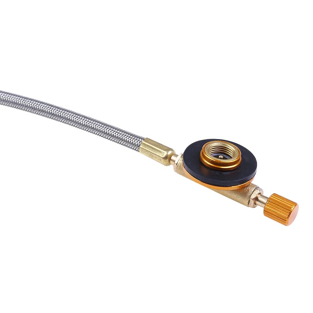 

Gas Tank Inflation Valve Camping Stove Adapter Nozzle Auto Off Durable Outdoor Sports Travel Fishing BBQ