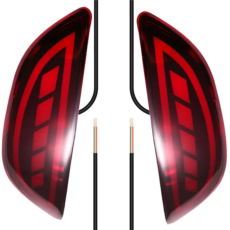 

A73Q-Car LED Rear Bumper Light For Accent Verna Solaris Brio 2008-2015 Tail Reflector Brake Fog Lamp Turn Signal