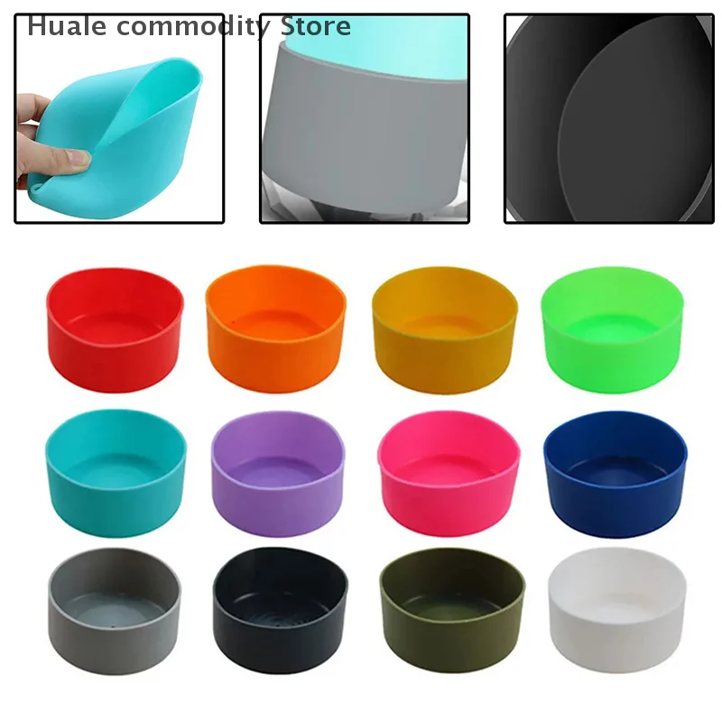 Cubierta para taza, botella de agua deportiva, cubierta para taza, botella espacial, cubierta de silicona, alfombrilla inferior, posavasos Universal de 12 a 40oz, acceso resistente al desgaste