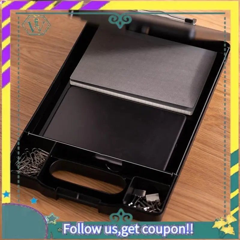 NEW A4 Plastic Storage Clipboard File Box Case Document File Folders Clipboard Portable Clipboard Storage Case