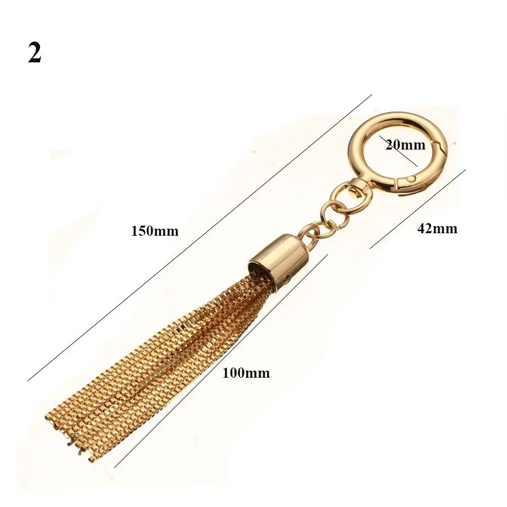 High Quality Metal Buckle Fashion Tassel Pendant Keychain Tassels Pendant Shoulder Bag Tassel Purse Hardware Accessories