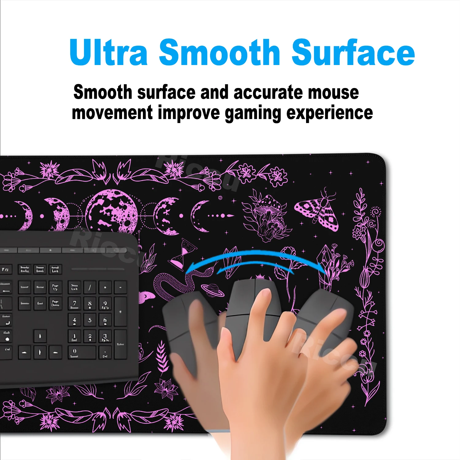 أسود التارو بطاقة مكتب حصيرة مكتب القمر ستار ماوس الوسادة الساحرة العرافة Deskmat الفطر Tablemat الجمالية كبيرة الألعاب ماوس الوسادة #6