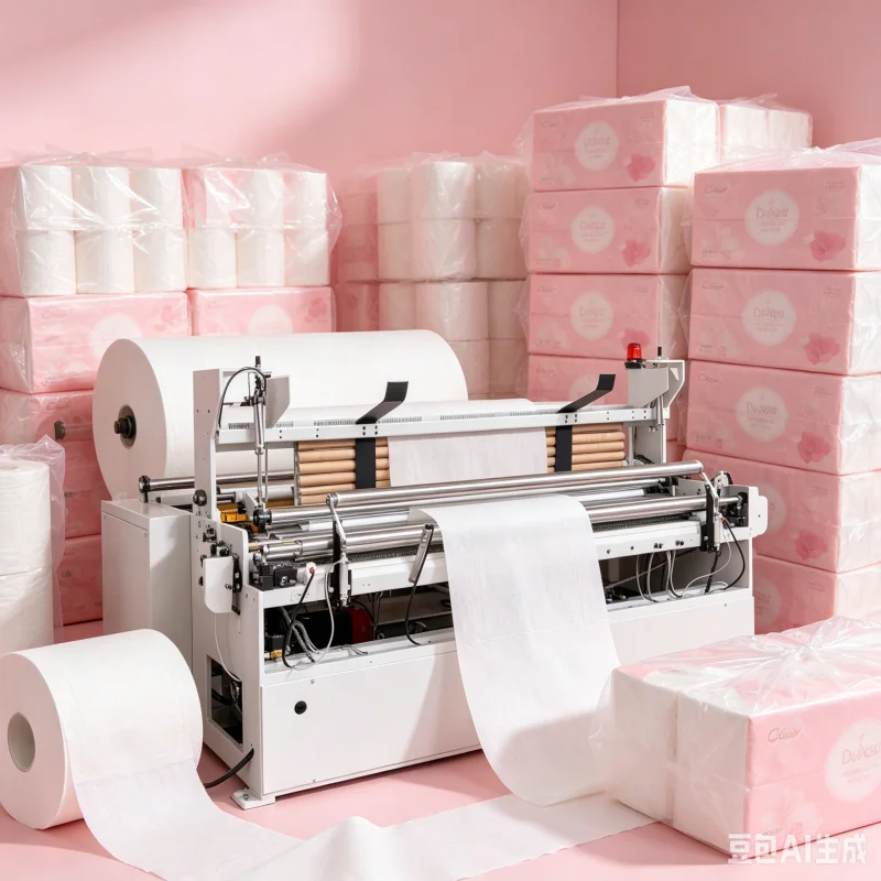 High Technology Toilet Paper Machine with Automatic Embossing Cutting Rewinding Line for Small Scale Business Setup
