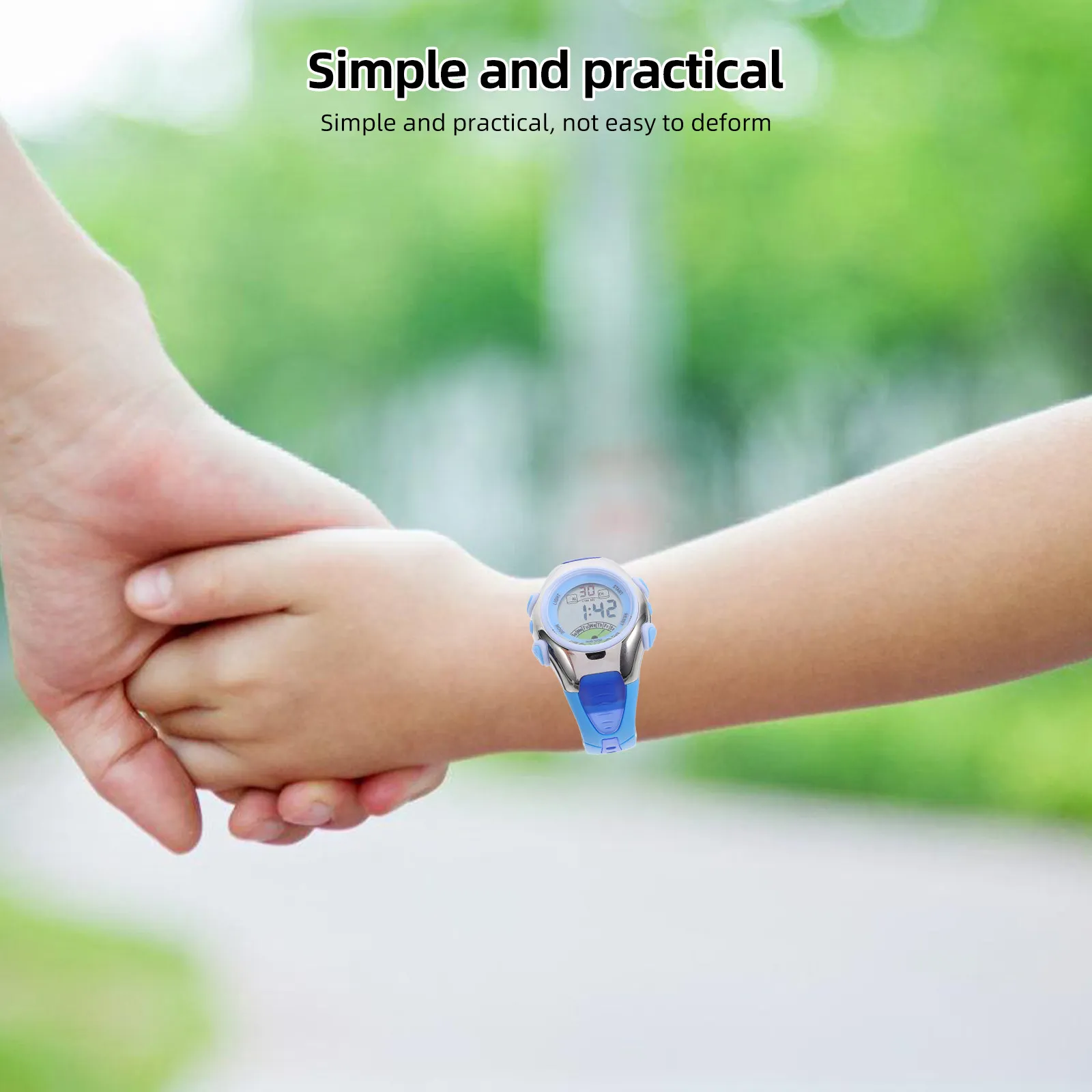Pse-219 Waterproof LED Children Digital Sports Watch Girls Alarm Stopwatch Date Week Month Display
