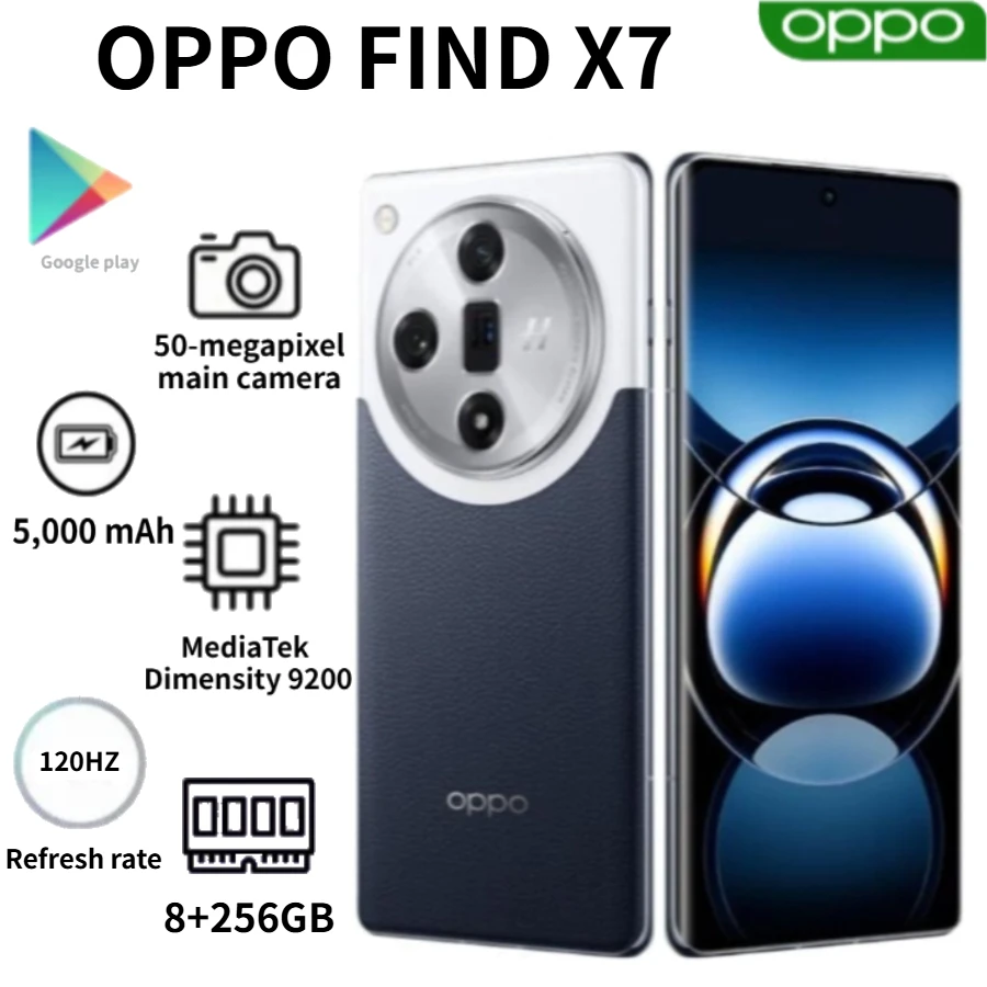 2026 NEW OPPO Find X7 Global Edition Smartphone 2026 8GB + 256GB Dual SIM 5000mAh High-Capacity Battery
