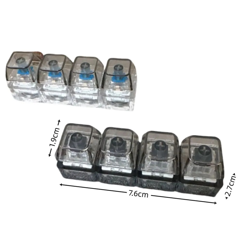 LED-toetsenbord sleutelhanger Interessante hanger Stress Fidget Clicker Speelgoed Heldere basis 4-toetsen Decompressie sleutelhanger voor volwassenen