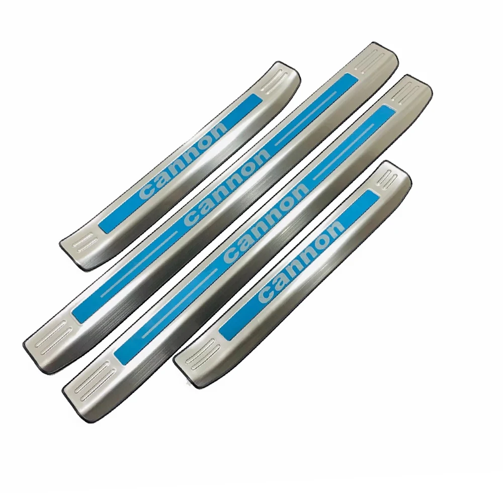 Car Accessories 2023 External Door Sill Protector Scuff Plate Threshold Pedal Steel Trim Stickers For GWM Ute Great Wall Cannon