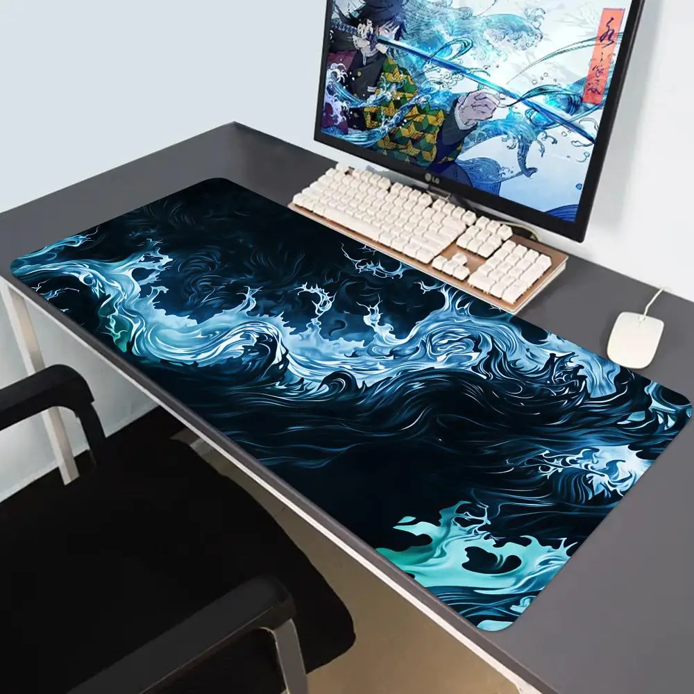 Cool Black And Red Mousepad, Abstract Lava Flow Desk Mat,Large Mouse pad For Gaming Home Office, Accessories,Cool Gift For Gamer