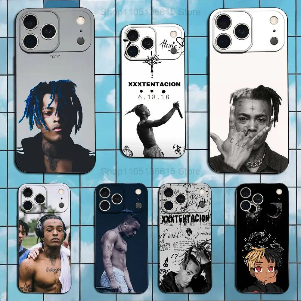 Крутой чехол Rapper X-XXXTENTACION для iPhone 17,16,15,14,13,12,11 Air,Plus,Pro Max,XS,XR,SE,Mini,8,7,мягкий силиконовый черный чехол