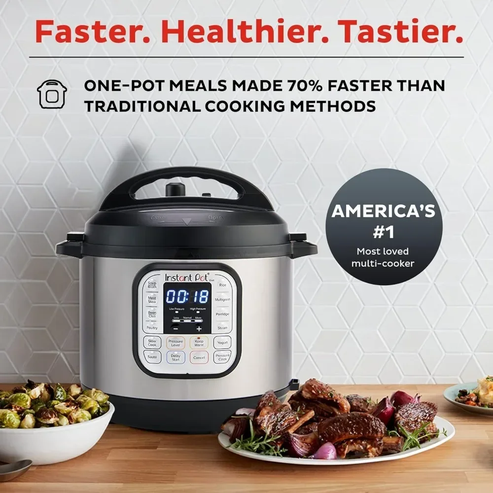 

Duo 7-in-1 Electric Pressure Cooker, Slow Cooker, Rice Cooker, Steamer, Sauté, Yogurt Maker, Warmer & Sterilizer, Includes App