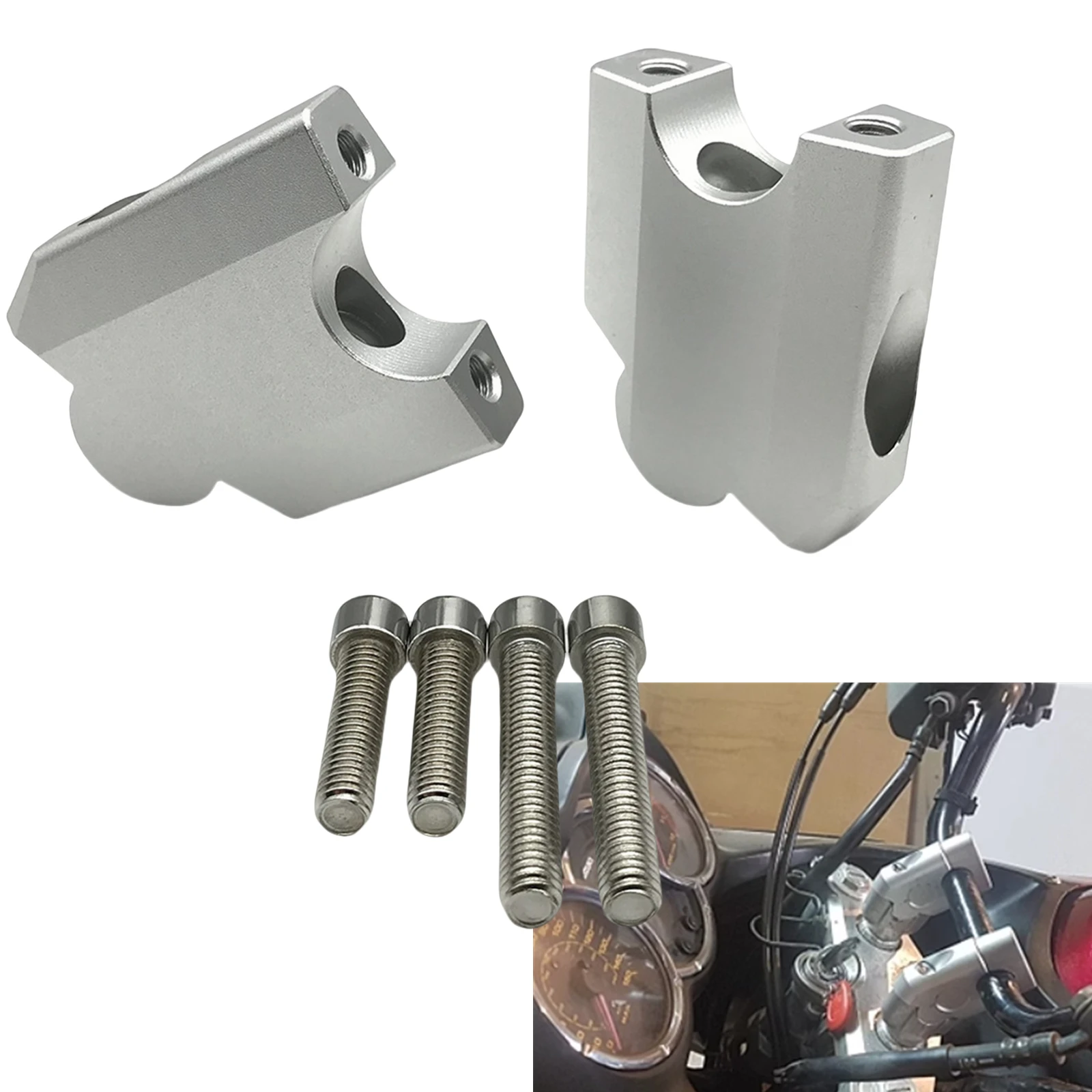 

Pop Motorcycle Handle Bar Riser Mount Clamp Adapter For Yamaha XT1200Z SUPER TENERE 1200 2010-2020