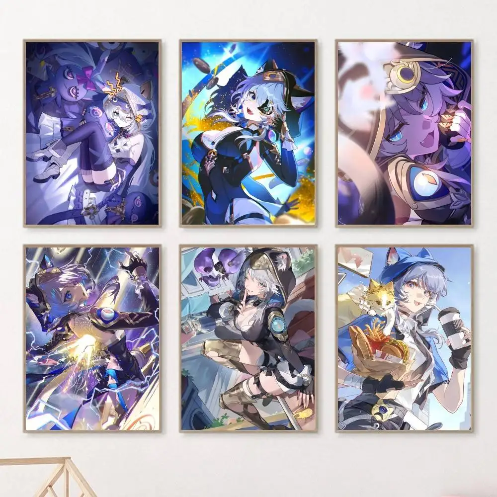 Hot Game Honkai Star Rail Anime Cipher Poster HD Print Vintage Wall Art Decor for Home Study Room