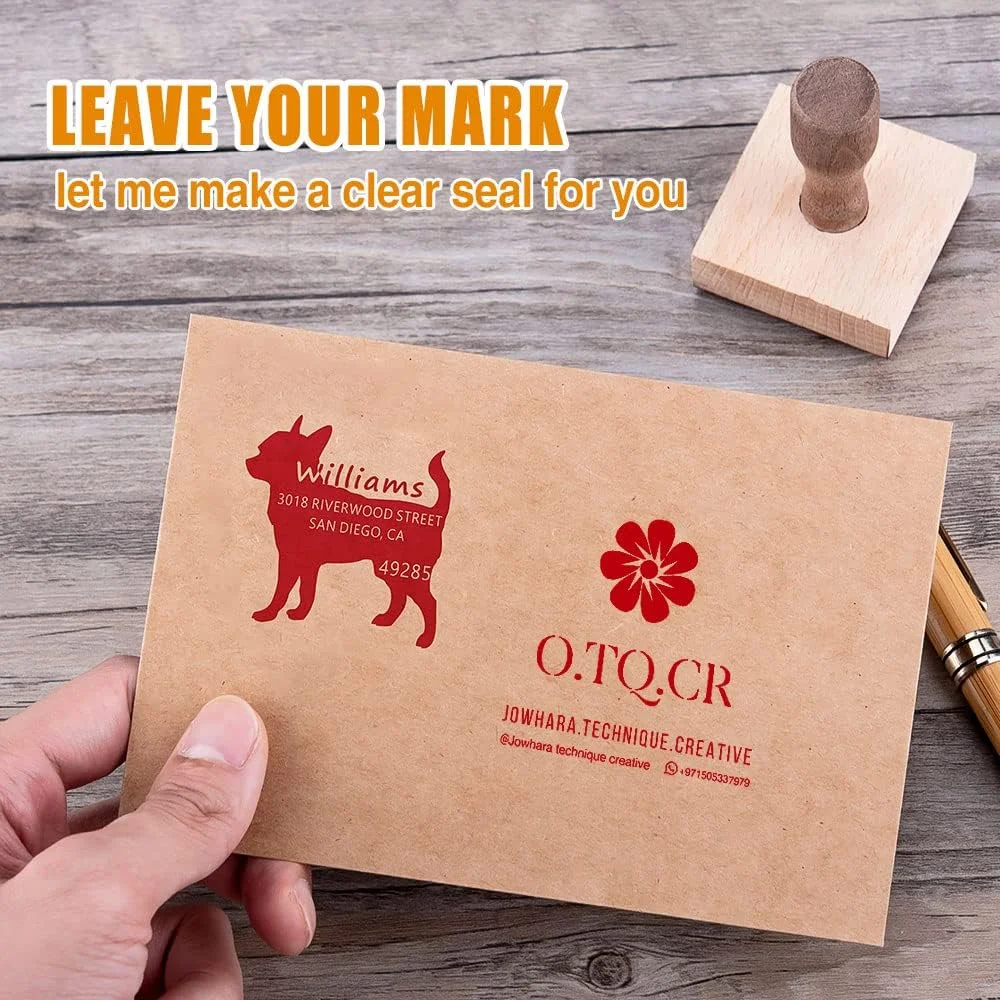 Custom Wedding Stamp Wooden Seal Clear Rubber Logo Personalized Address Wedding Stamps Party Decoration For Invitation Stationer