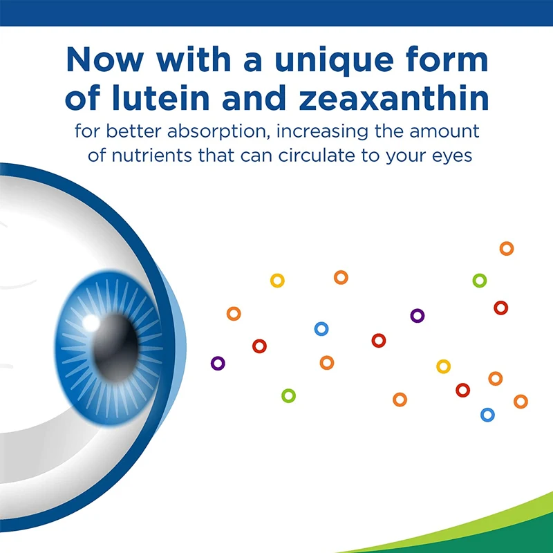 AREDS 2 Eye Vitamin and Mineral Supplement with Lutein, Vitamin C, Zeaxanthin, Zinc and Vitamin E To Protect Vision