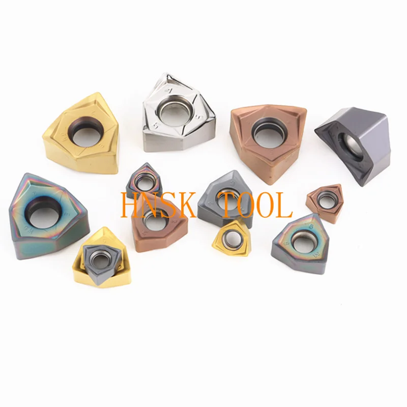 WNMU WNMU080608 Double-sided Hexagonal 90 degree Right Angle Fast Feed MFWN WNMU Carbide Inserts Cast Iron Milling Cutter Insert