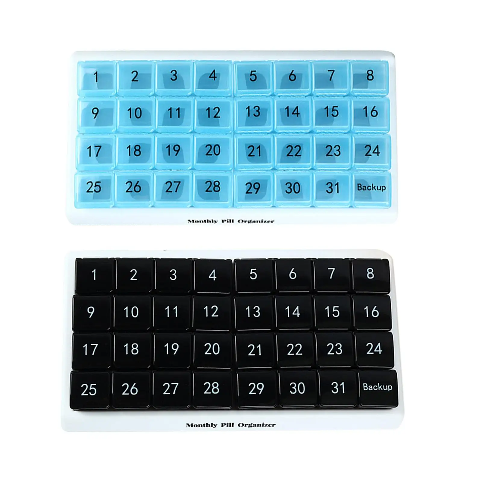 Monthly Pill Organizer 4 Week Moisture-Proof Dispenser for Separate Supplements Vitamins