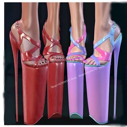 Red Buckle Hollow Plus Platform Sandals Thin High Heel Peep Toe Fashion Sexy Novel Western Summer Woman Shoes Zapatillas Mujer