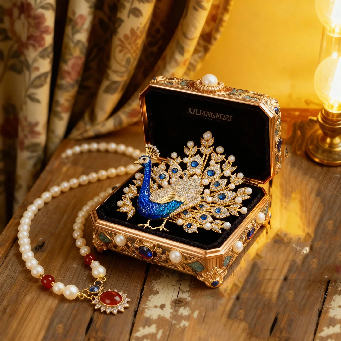 Freshwater Pearl Peacock Brooch Exquisite High-end Clothing Luxury Accessories Corsage Pin