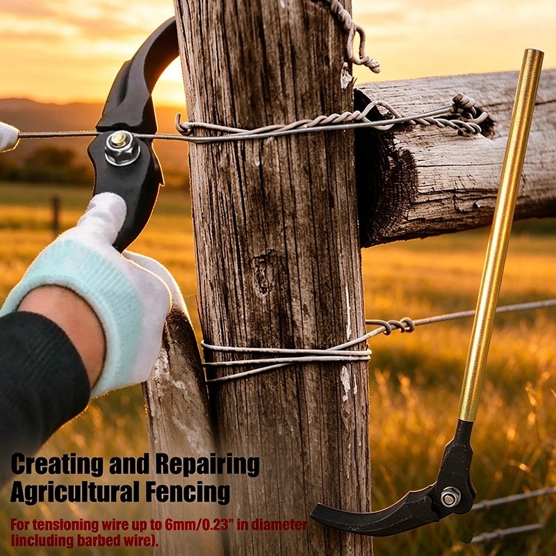 New Fence Wire Stretcher Barbed Wire Fence Tensioner Easy Wire Puller for Creating and Repairing Agricultural Fencing