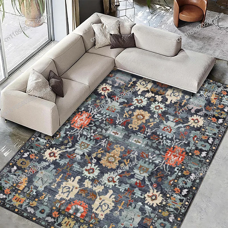 Imitation cashmere wash bottom living room carpet Persian bedroom coffee table sofa vintage home bedside floor mat