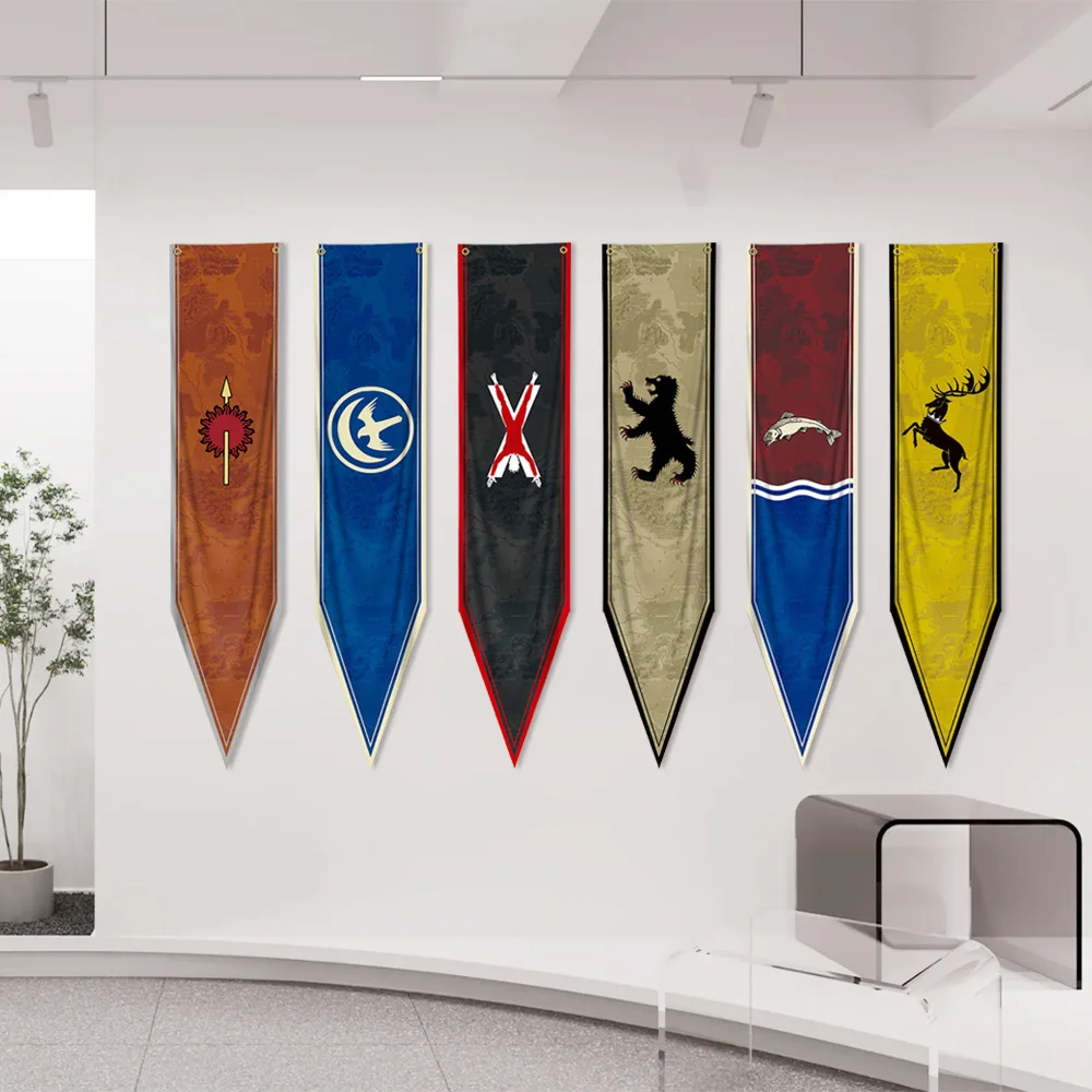 30 * 150 cm Power Play - Arte de parede com bandeira para decoração de interiores, decoração de parede vintage para casa, bar ou jardim |   Decoração temática de fantasia