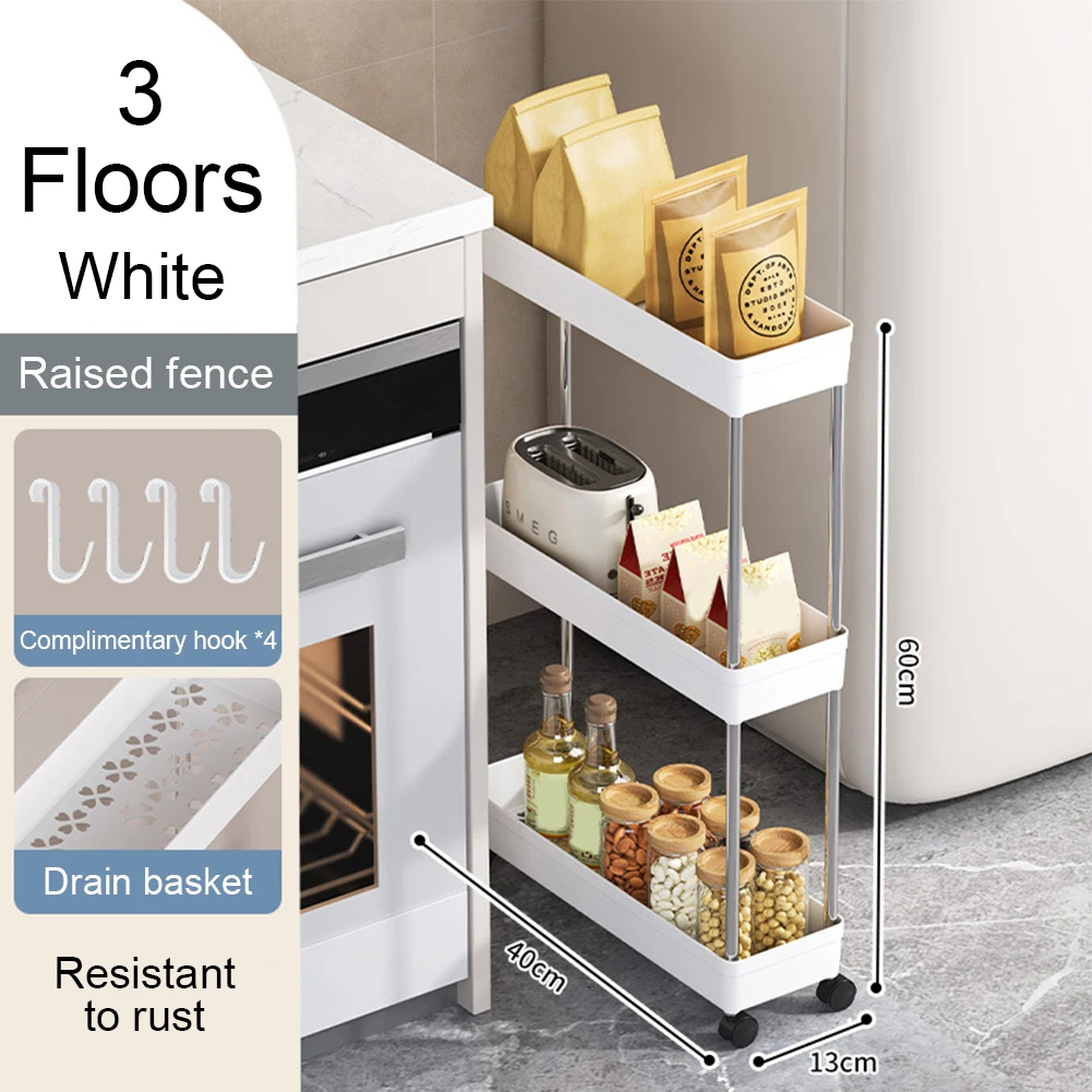 Rolling Multi-Layer Bathroom Storage Cart 5