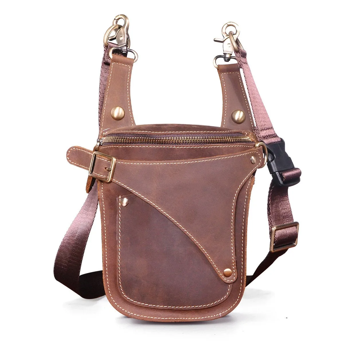 genuine-leather-vintage-knight-bag-motorcycle-leg-bag-head-layer-cowhide-belt-waist-bag-mobile-phone-tool-bag-for-men