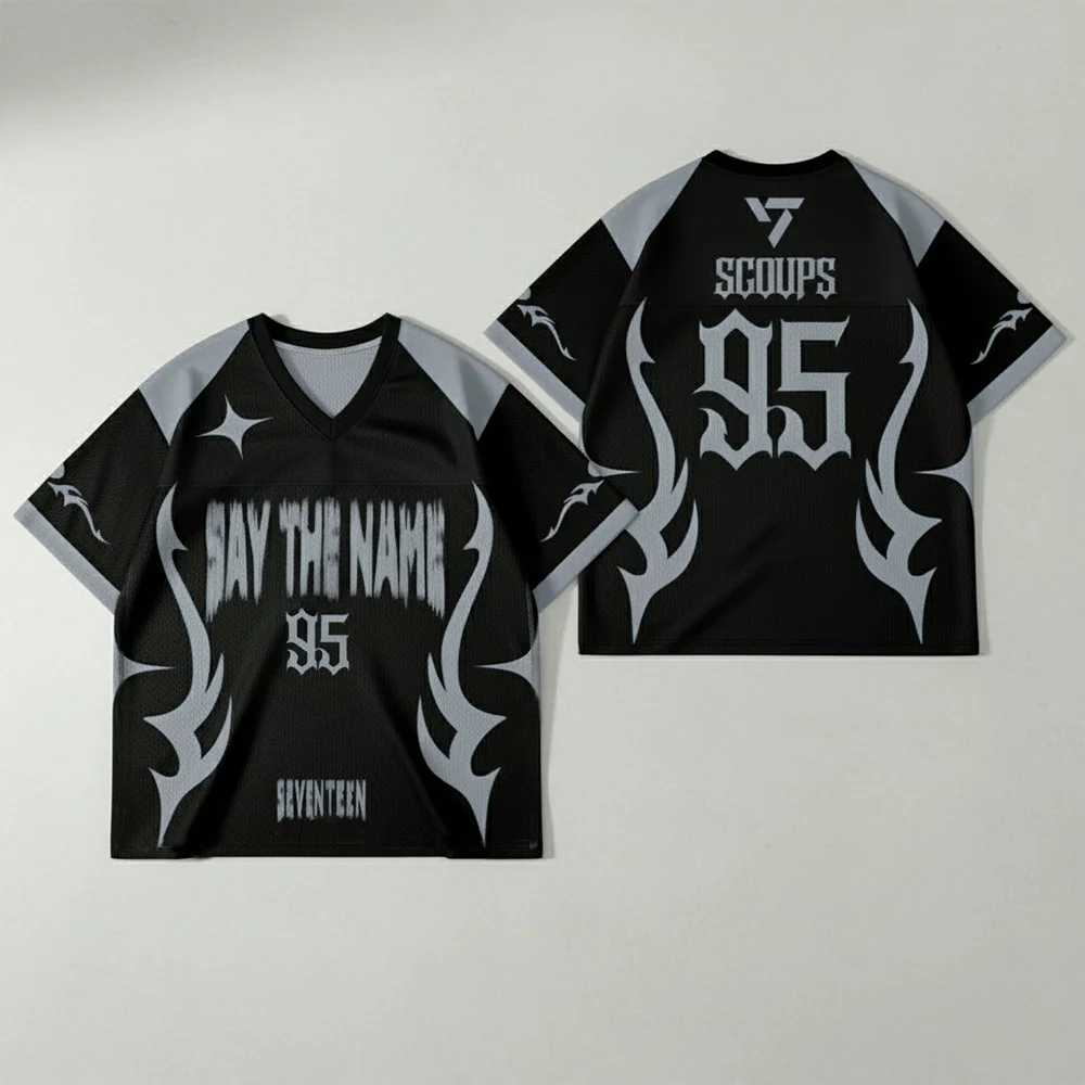 2026 Say The Name S Coups 95 Mesh Jersey Kpop Fan Edition Concert Tour Shirt Breathable Sports Top Unisex Outfit