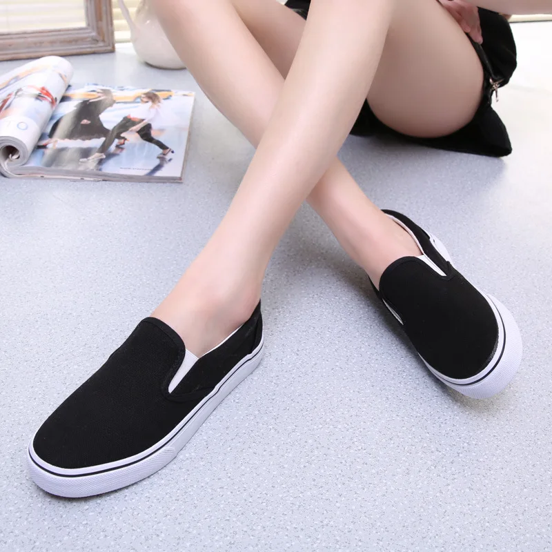 

Sizes 35-46 High Quality Canvas Shoes Sneakers Low-top Slip-on Feet Breathable Cloth Shoes Universal Work Shoes for Men Women