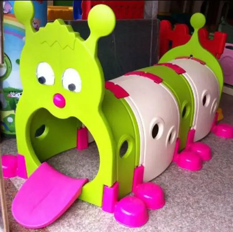 Kindergarten children's tunnel crawling early education toys large outdoor playground indoor elf caterpillar drilling hole