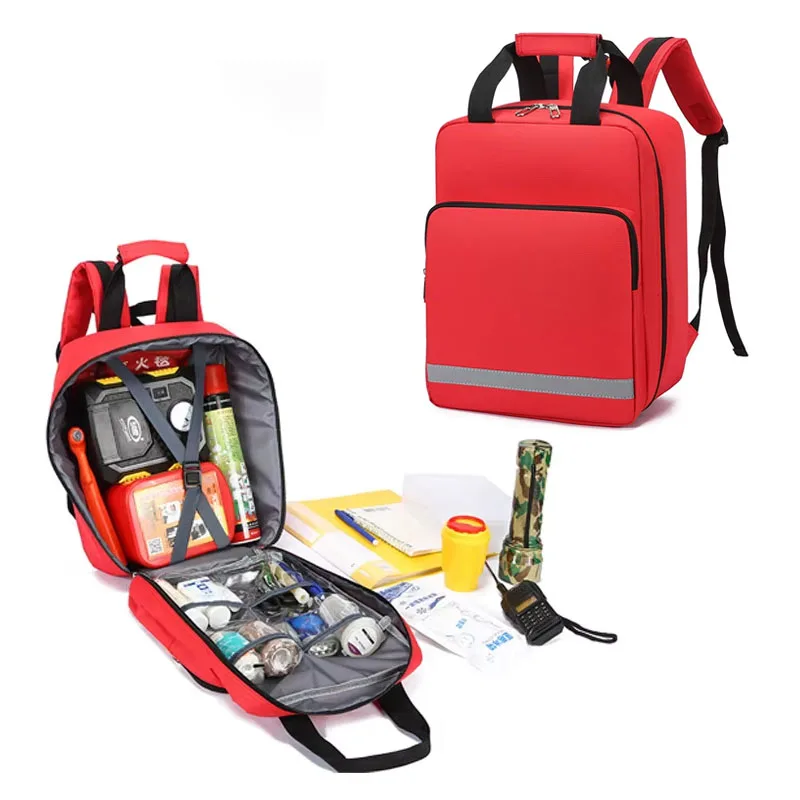900D Tear Resistant First Aid Kits Backpack Outdoor Waterproof Large Capacity First Aid Kit With Multi Layer Storage Pack