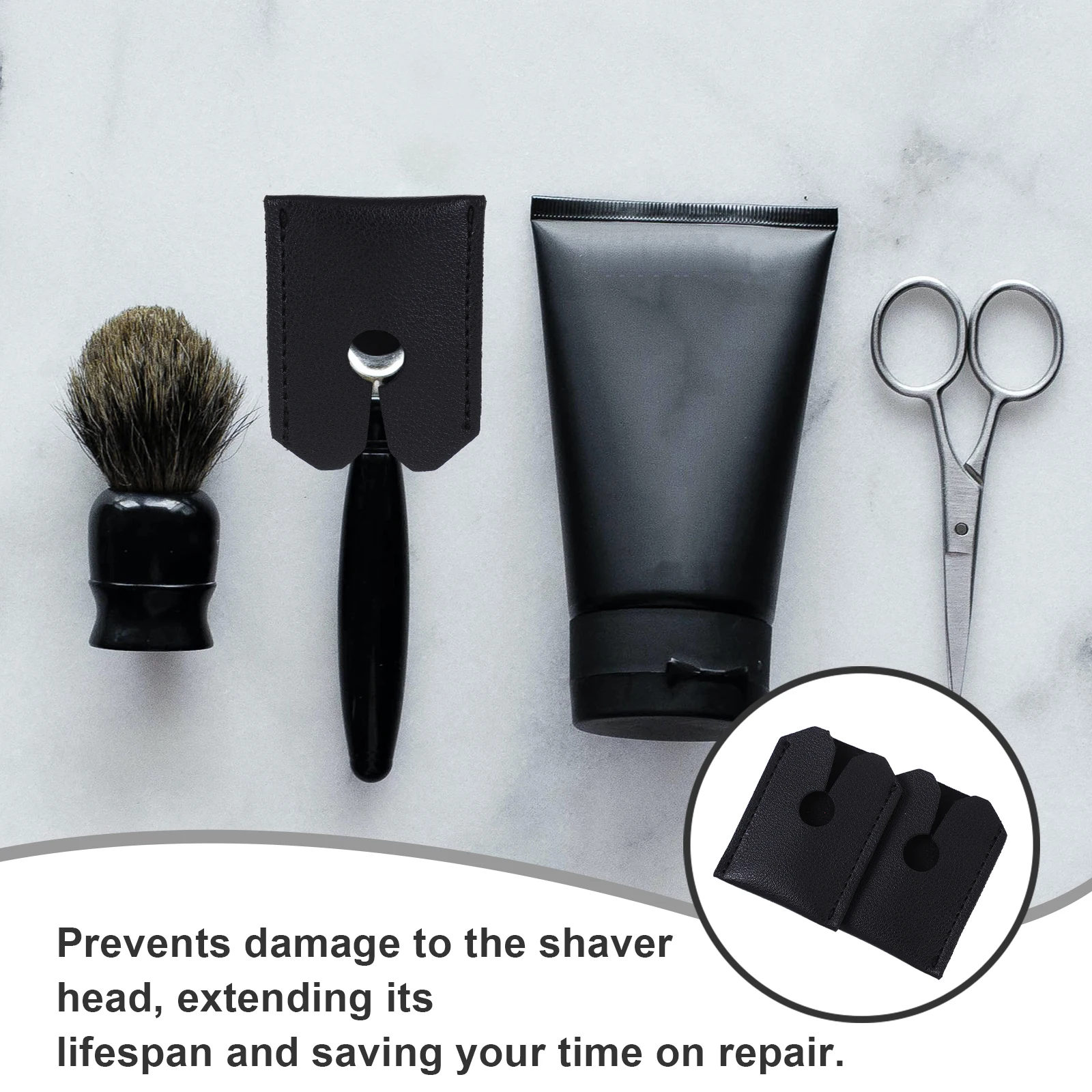 2pcs Razor Head Protective Cover Sleeve For Manual Shaver Safety Razor Storage Case Travel Anti-Scratch Guard